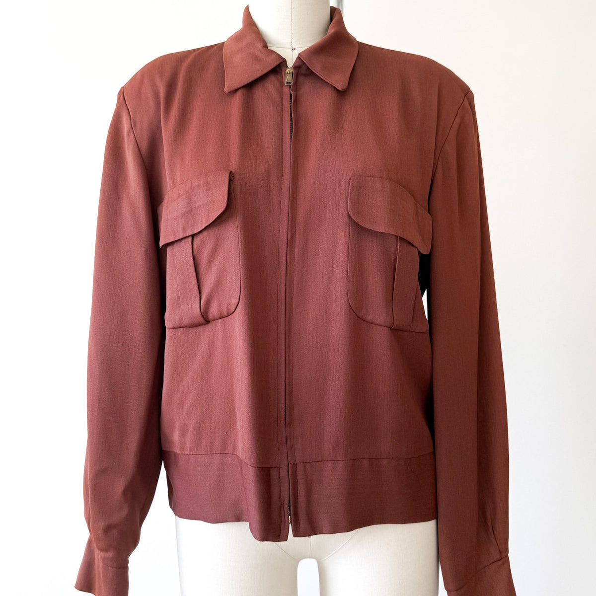 1940's Gabardine Zip Jacket – Carny Couture