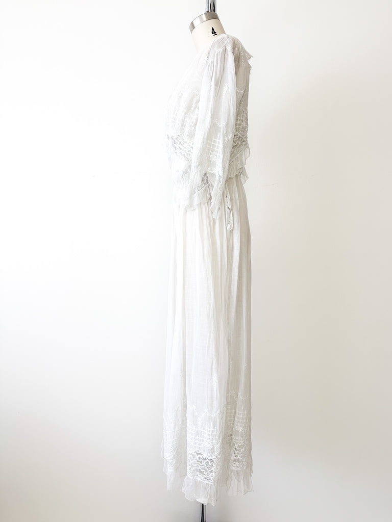 Edwardian Cotton & Lace Dress