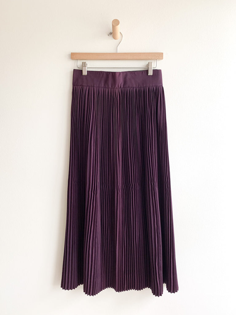1940's Aubergine Pleated Skirt