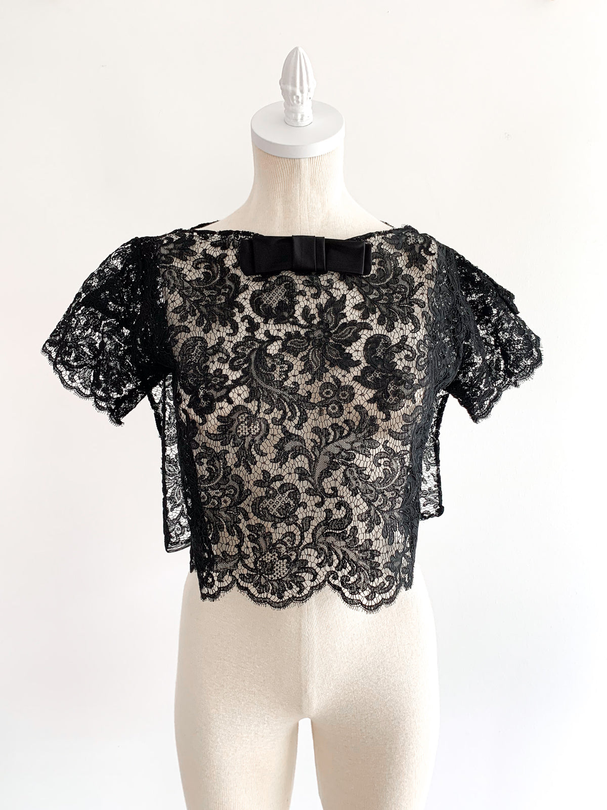 Leather Bow Top