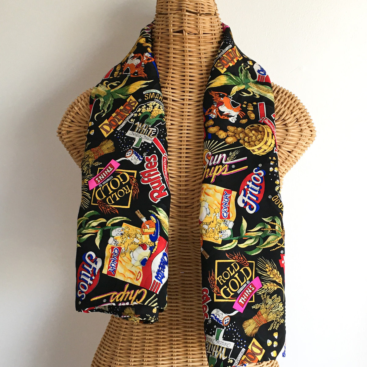 1992 Nicole Miller Snacks Scarf – Carny Couture