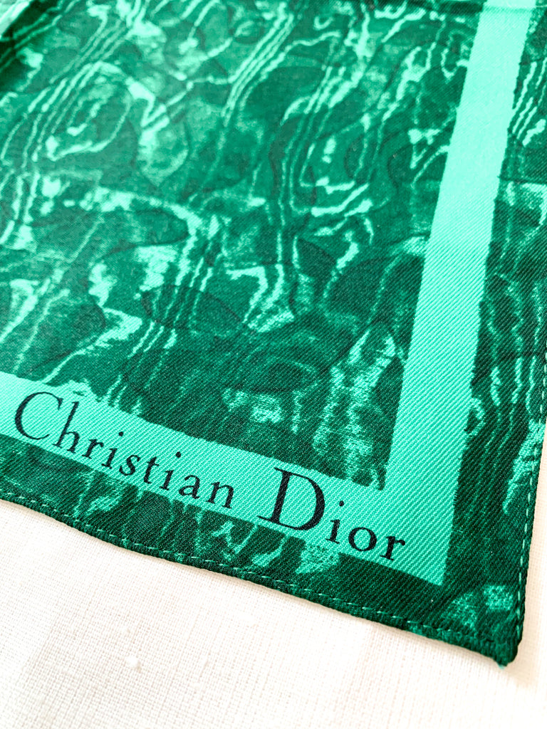 Christian Dior Logo Silk Scarf