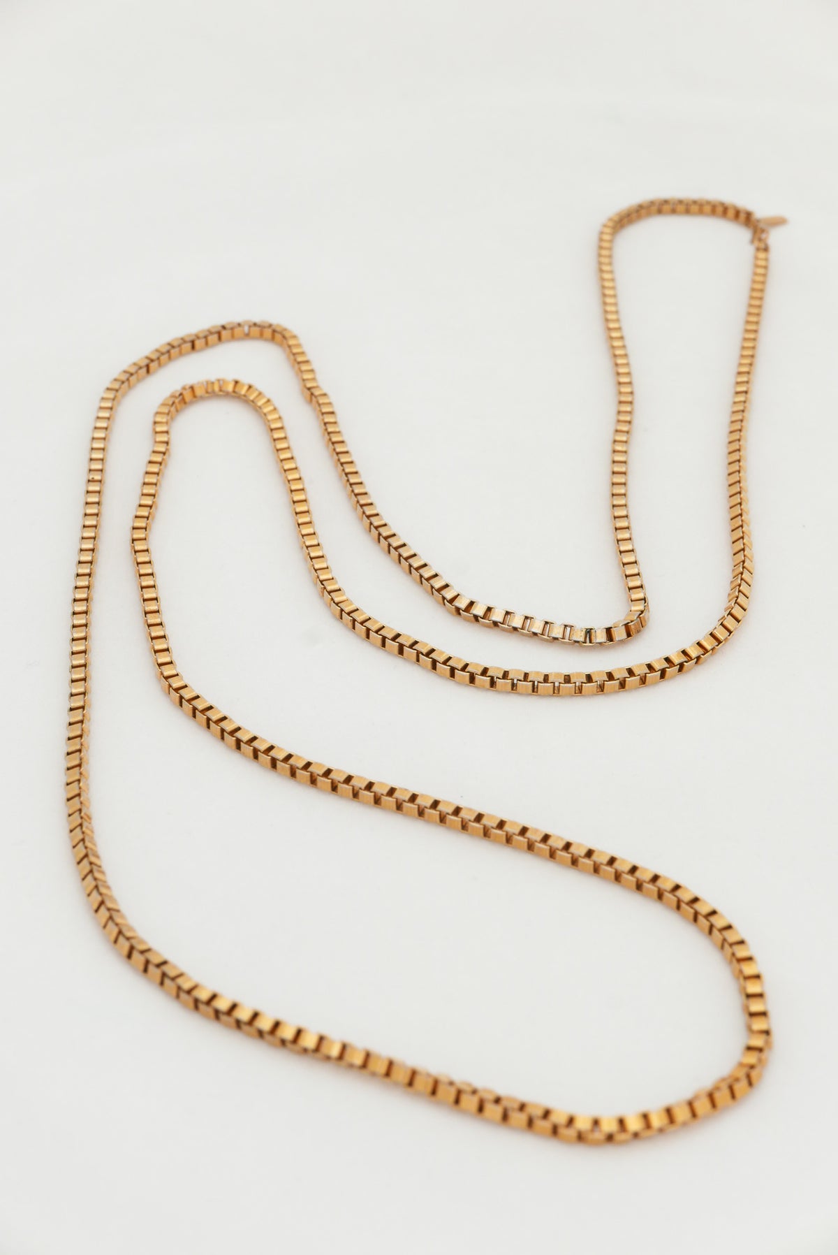 Box Link Gold Tone Monet Necklace Carny Couture