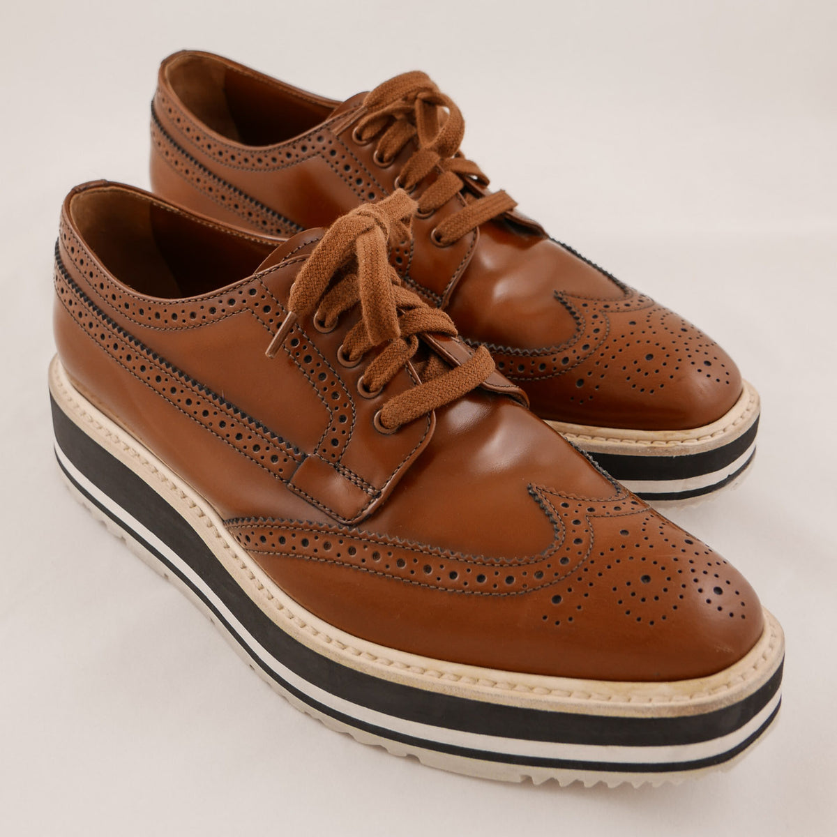 Prada wingtip brogue platform sneakers shop
