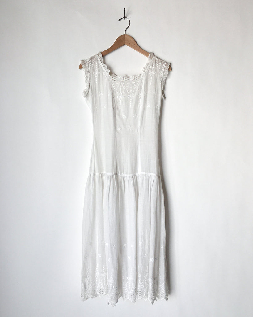 Antique White Cotton Voile Dress – Carny Couture