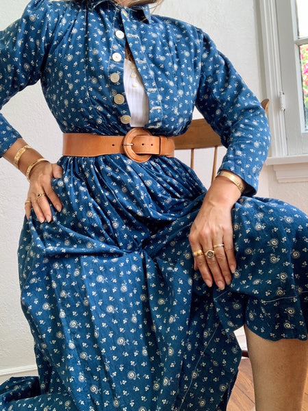 1800’s Calico Print Cotton Prairie Dress