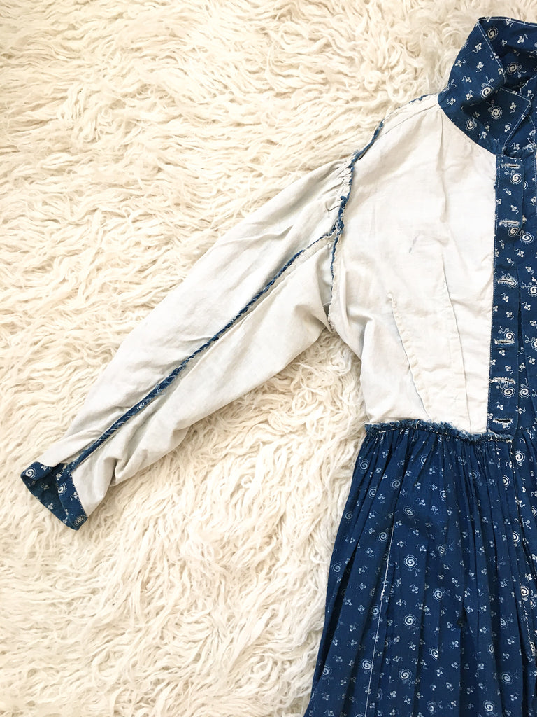 1800's Calico Print Cotton Prairie Dress Carny Couture 1800's Calico Print Cotton Prairie Dress Carny Couture