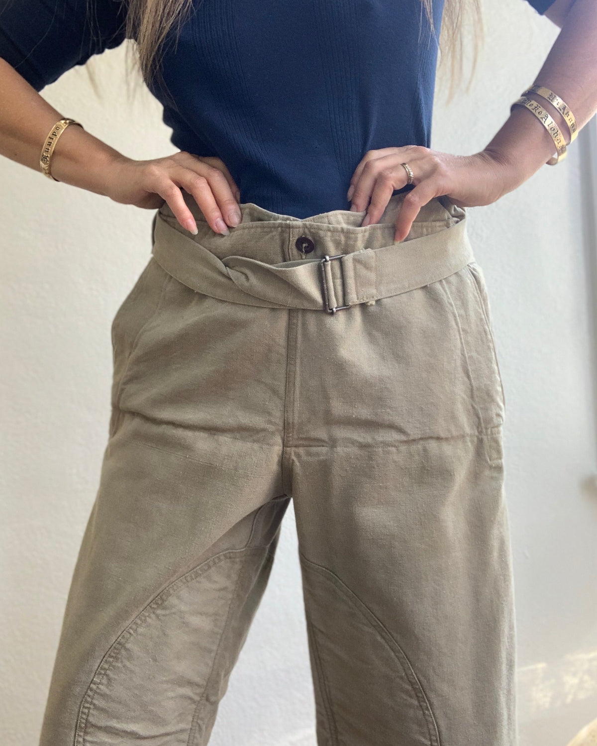 White high waisted cargo pants from Subdued The most - Depop