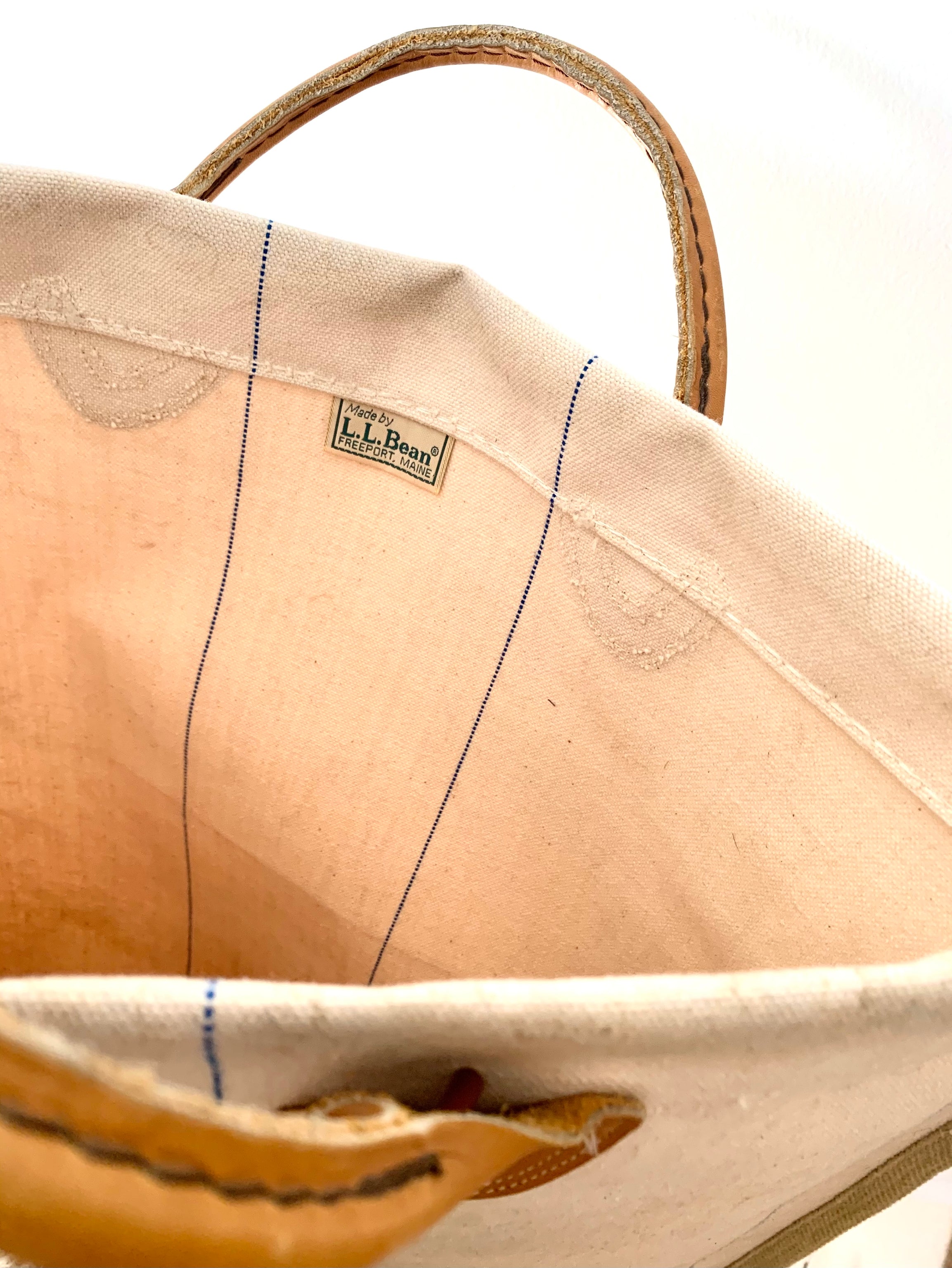 LL Bean Log Carrier Remade Tote Carny Couture