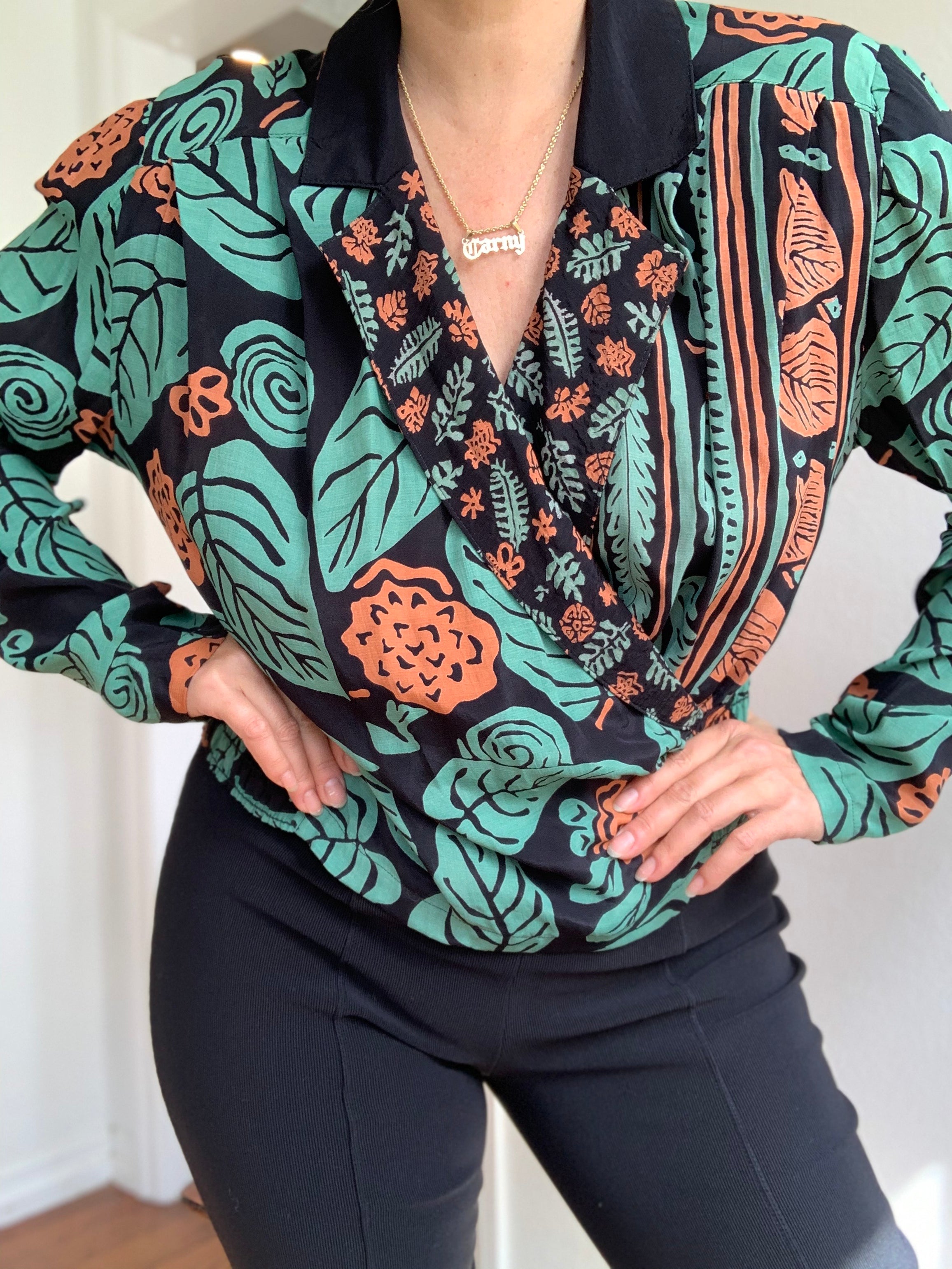 Tropical Floral Blouse – Carny Couture
