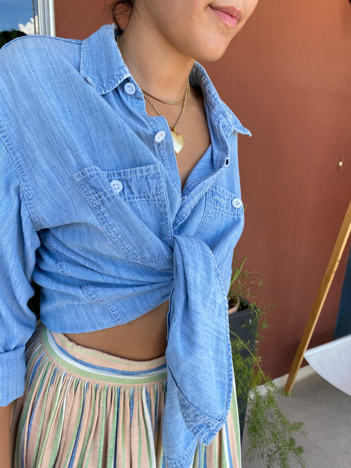 Boyfriend Chambray Shirt Carny Couture